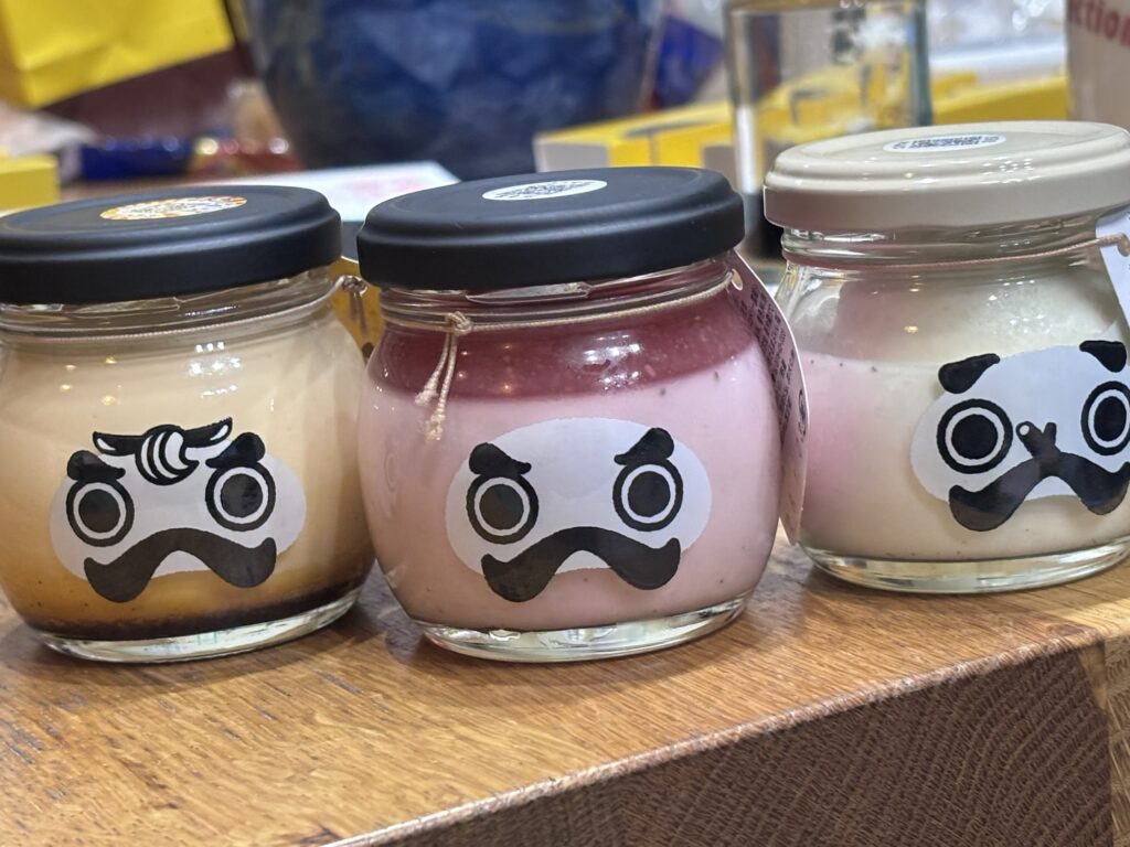 いろいろな味のだるまプリン